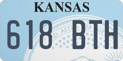 KS license plate 618BTH