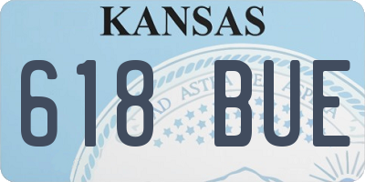 KS license plate 618BUE