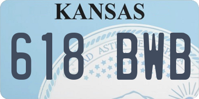KS license plate 618BWB