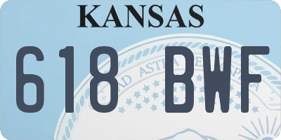 KS license plate 618BWF