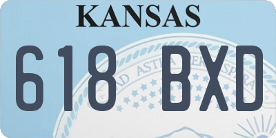 KS license plate 618BXD