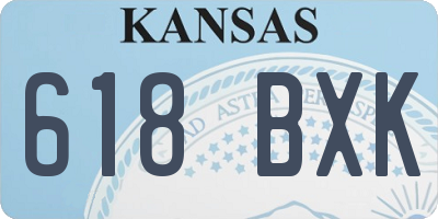 KS license plate 618BXK