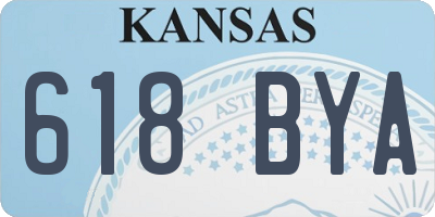 KS license plate 618BYA