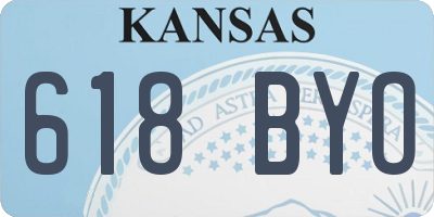 KS license plate 618BYO