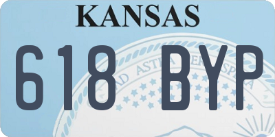 KS license plate 618BYP