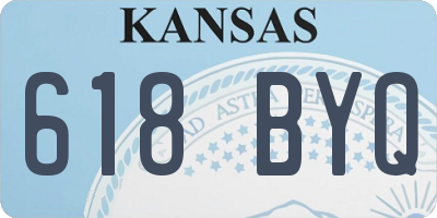 KS license plate 618BYQ