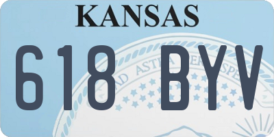KS license plate 618BYV