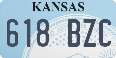 KS license plate 618BZC