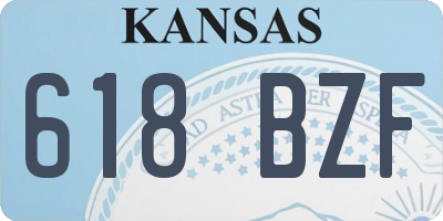 KS license plate 618BZF