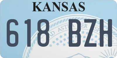 KS license plate 618BZH