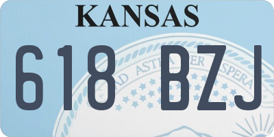 KS license plate 618BZJ