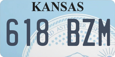 KS license plate 618BZM