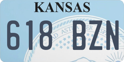 KS license plate 618BZN