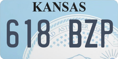 KS license plate 618BZP