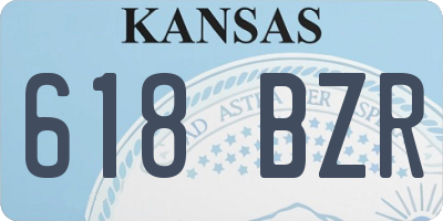 KS license plate 618BZR