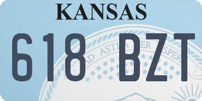 KS license plate 618BZT
