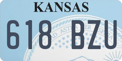 KS license plate 618BZU