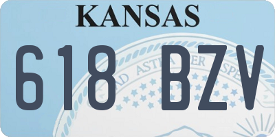 KS license plate 618BZV