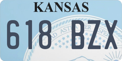 KS license plate 618BZX