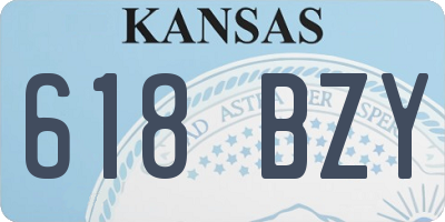 KS license plate 618BZY