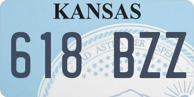 KS license plate 618BZZ