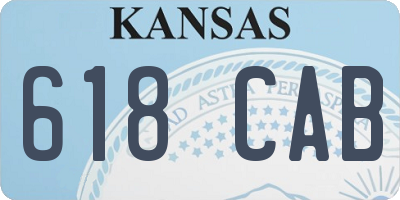 KS license plate 618CAB