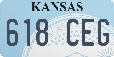 KS license plate 618CEG