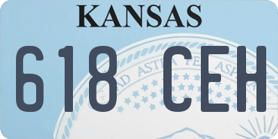 KS license plate 618CEH