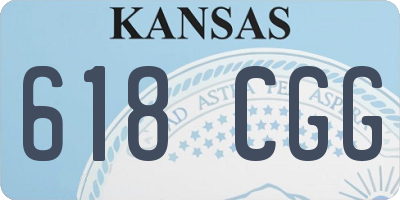 KS license plate 618CGG