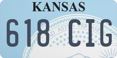 KS license plate 618CIG