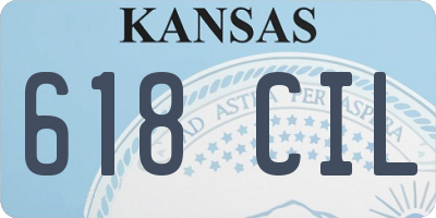 KS license plate 618CIL