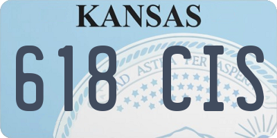 KS license plate 618CIS