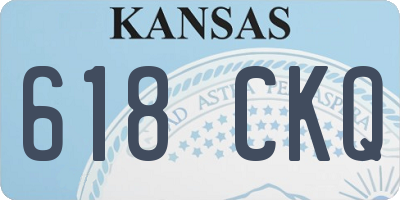 KS license plate 618CKQ