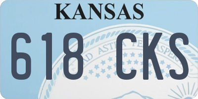 KS license plate 618CKS