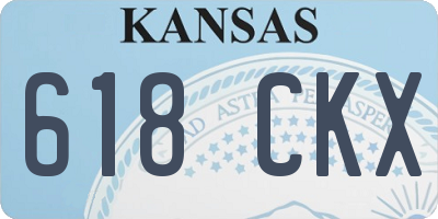 KS license plate 618CKX