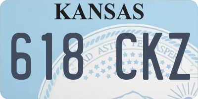 KS license plate 618CKZ