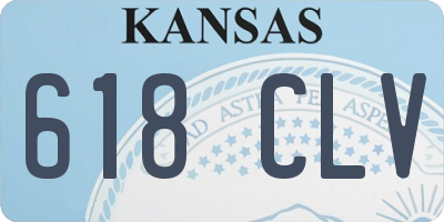 KS license plate 618CLV