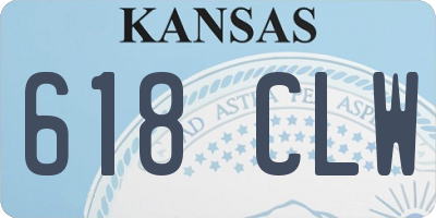 KS license plate 618CLW