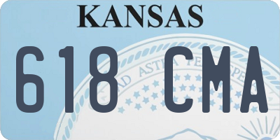 KS license plate 618CMA
