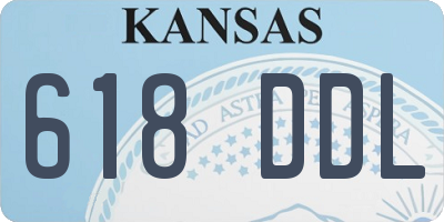 KS license plate 618DDL