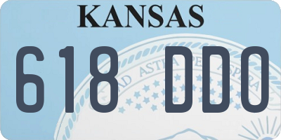 KS license plate 618DDO