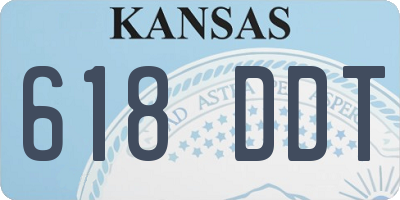 KS license plate 618DDT