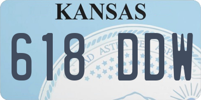 KS license plate 618DDW