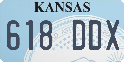 KS license plate 618DDX