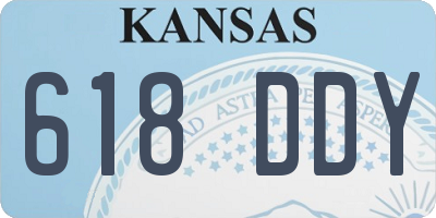 KS license plate 618DDY