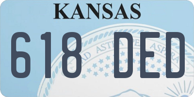 KS license plate 618DED