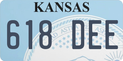 KS license plate 618DEE