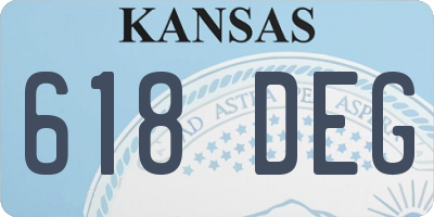 KS license plate 618DEG