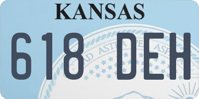 KS license plate 618DEH