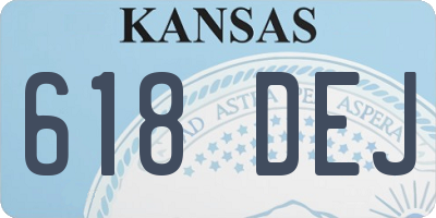 KS license plate 618DEJ